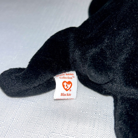 Blackie Black Bear Beanie Baby - Picture 4 of 9